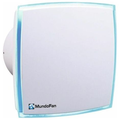 Extractor de baño decorativo blanco con Led integrado Decorled-mu Blanco 100mm Blanco 100mm (1/4)