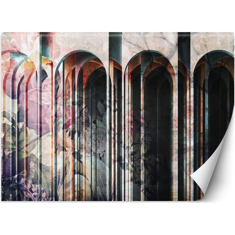 Papier peint Colonnes Fleurs colorées 200x140 (1/5)