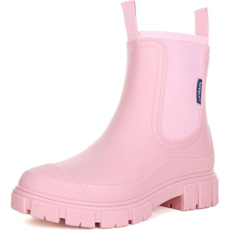 Bottes De Pluie Femme, Impermeable Caoutchouc Bottes Jardin Bottines Confortable Chaussures (1/5)