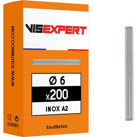 tige filetée Ø6 inox A2 - Vis Expert (1/4)