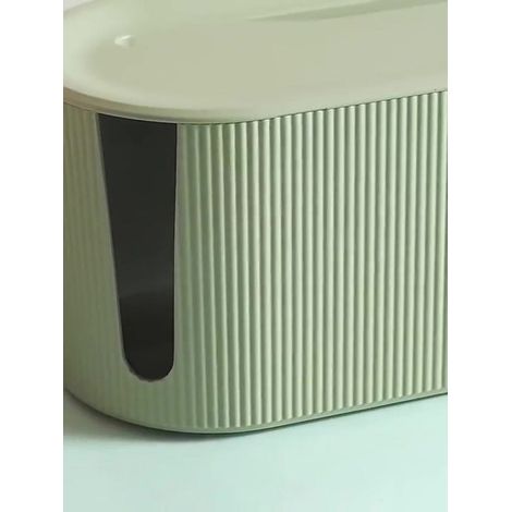 Organisateur de câbles Boîte de rangement pour cordons d'alimentation Gestionnaire de câbles de bureau Multiprise dissimulée Hub de câbles Outil de gestion et de rangement des câbles (1/5)