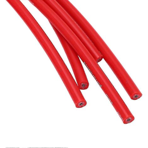 Fil de bougie d'allumage pour voiture 4 cylindres, silicone rouge 8 mm.