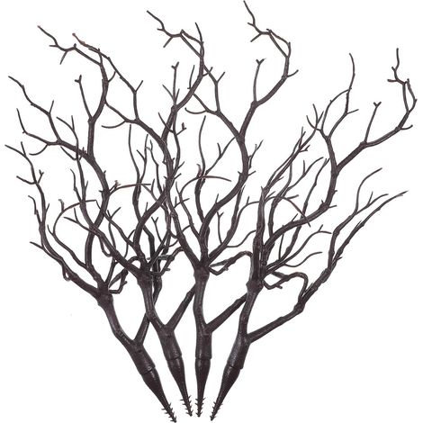 4pcs Branches de Cerf Artificielles en Plastique Solide et Incassables pour Décoration de Table et Accessoires DIY (1/5)