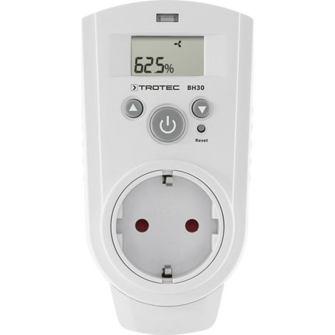 Détecteur d'humidité à prise – Contrôleur d'humidité pour espaces confinés – Alimentation électrique 230V – Trotec BH30