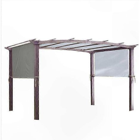 Voile de remplacement pour pergola cintrée – Tissu 210D robuste, ton gris, dimensions 5,2x2 mètres, idéale pour structures incurvées (1/5)