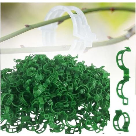150 Stück Pflanzenclips aus Kunststoff, Pflanzenhalterungen zum Befestigen von Gartenpflanzen, Pflanzenstützklemmen