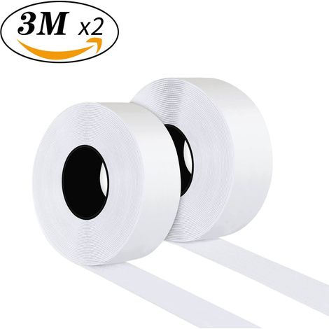 Ruban Velcro adhésif fixation de large 3 m 30 mm Blanc (1/4)