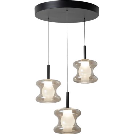 Suspension Frua Ø450 Mm, Led 21W 2550 Lm, Cct 2700K-3000K-4000K, Métal Et Verre Borosilicate, Ip20. Design Moderne Et Élégant Pour Intérieur. (1/3)