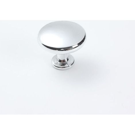 10 pièces poignée de porte d'armoire solide vanité poignée champignon cuisine armoire tiroir diamètre 28MM Chrome poli (1/4)