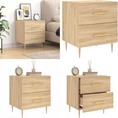 Nachttisch Sonoma-Eiche 40x35x47,5 cm Holzwerkstoff - Nachttisch - Wohnzimmer - Beistelltisch - Möbel - Esszimmer - Home & Living (1/5)