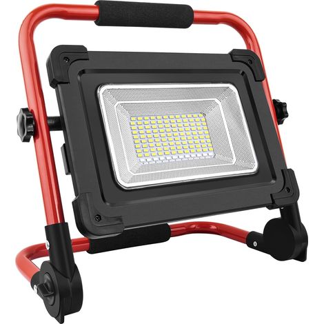 ZOLGINAH LED Rechargeable, Projecteur LED Batterie avec Panneau Solaire/ 4 Modes d'éclairage/Batterie Externe 13500mAh pour Urgence routière SOS, Camping, Travaux, Bricolage (1/5)