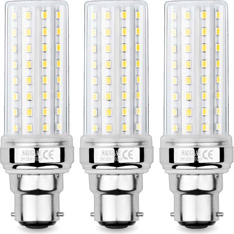 Ampoules LED Maïs 20W (x3) – B22, 2300LM, 3000K Blanc Chaud, Remplace 150W, Éclairage Puissant et Éco (1/5)
