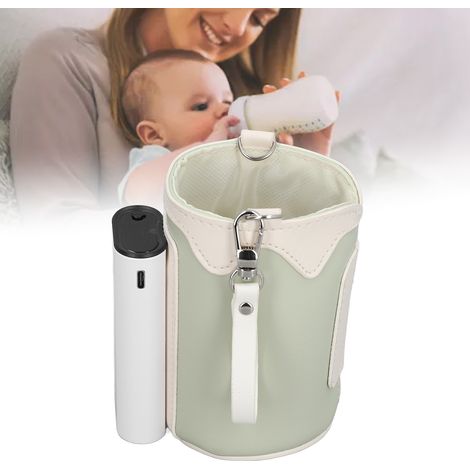 Wiederaufladbarer Flaschenwärmer – Tragbarer Milchwärmer mit Digitalanzeige – 21 einstellbare Temperaturstufen (40–60 °C) – Universelle Flaschenwärmertasche – Für Reisen und Zuhause (1/5)