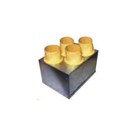 Plénum d'Insufflation Isolé S&P UNELVENT 4 Piquages Ø 80mm pour VMC Double-Flux - 890016