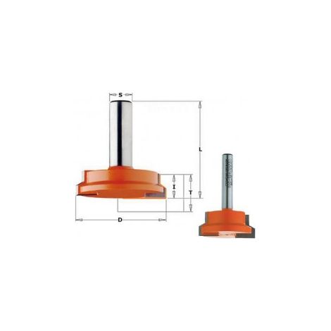 CMT – Fraise pour défonceuse Z2 S=8 D=25,4x12,7x54 DX – Pour bois dur – Coupe nette sans éclat – 1 pièce (1/7)