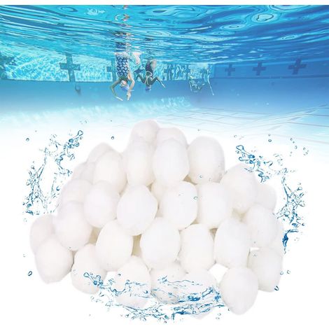 Swimming Pool Filter Balls, Swimming Pool Filter Balls for Filter Sand, Cotton Filter Ball 1400g Can Replace 50kg Filter Sand Swimming Pool Cleaning (1400g (3lb)) (1/5)