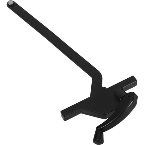 Manivelle manuelle de 23 cm pour fenêtres à battants, bras simple en alliage zinc, noire, ouverture (1/5)