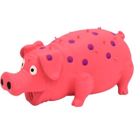 Juguetes masticables para perros - Juguetes de dentición con sonido y rebote para mascotas - Juguetes interactivos con forma de cerdito para limpiar los dientes de los cachorros (1/5)