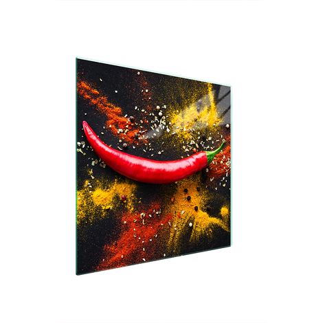 GLASSCHUTZPLATTE FÜR HERD 50x52 CHILLI (1/5)