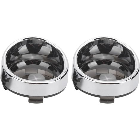 2 caches de clignotants de moto, étuis de protection, transmission lumineuse élevée, gris argenté