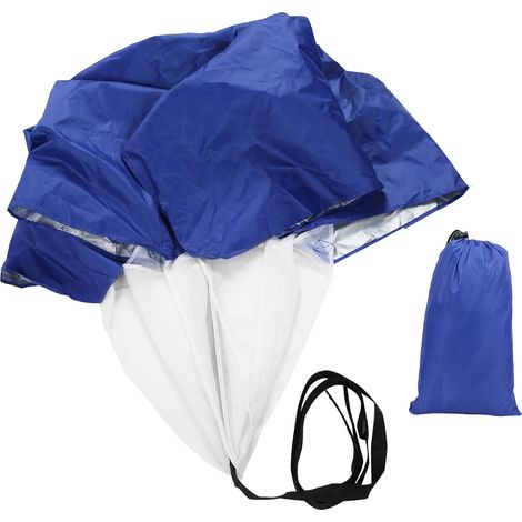 Football parachute de résistance pour entraînement de vitesse et force, couleur bleu, pour football et course (1/5)