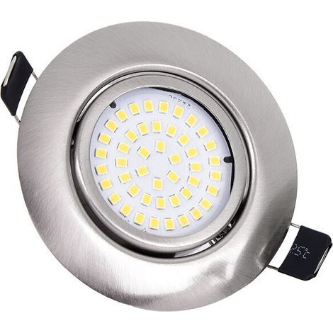 LED Spots Encastrables 1pc Orientable Rond 5W Ultraslim Blanc Chaud 3000K 220V IP44 éclairage plafond encastré pour salle de bain,Cuisine,Salon,Couloir (1/5)