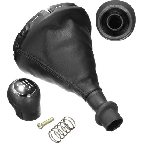 1 Set 6 Speed Gear Shift Knob Gear Lever with Gaiter Boot Cover Kit for Volkswagen VW Transporter T5 & ampT5.1 GP 2003-2011 (1/3)
