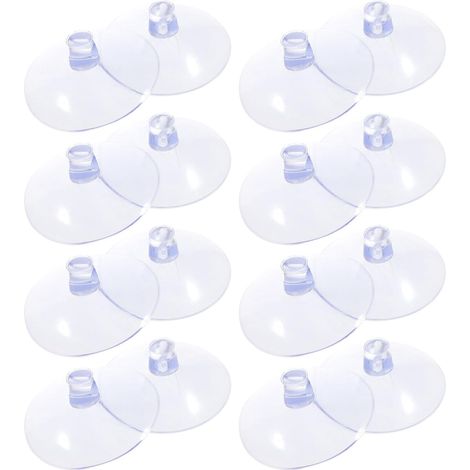 Lot de 50 ventouses transparentes en PVC Ø 5 cm