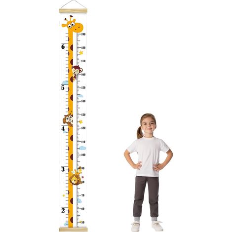 Wachstumstabelle für Kinder, Leinwand, höhenverstellbar, Meilensteine, Dekoration fürs Babyzimmer