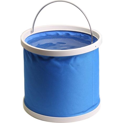Seau Pliant Étanche Portable pour Camping Randonnée Compact et à Lusure Bassine Extérieure Multifonctionnelle BleuMilisten (1/5)