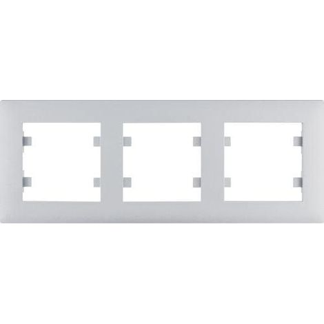 Hager Lumina Intense cadre horizontal argenté moderne