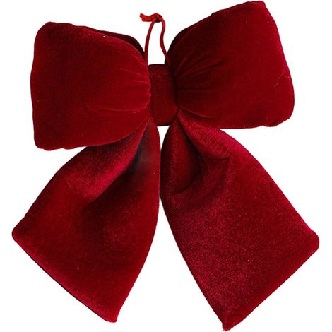 Nœud Papillon De Noël - Tissu Velours - 14 x 12,5 cm - Décoration Arbre De Noël Mariage Fête - 1 Pièce (1/5)