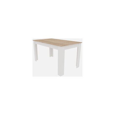 TAVOLO ALLUNGABILE 140/180X80XH75CM ROVERE/BCO (1/4)