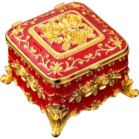 Bijoux vintage - Organisateur de colliers élégant , boîte rangement décorative boucle d'oreille clas (1/5)