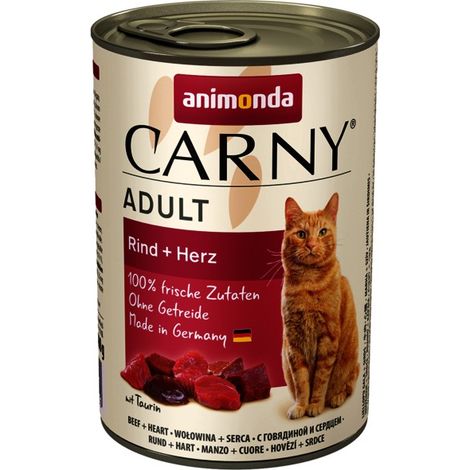 Animonda Carny Adult Katzennassfutter getreidefrei 400 g Rind & Herz Nassfutter Katze