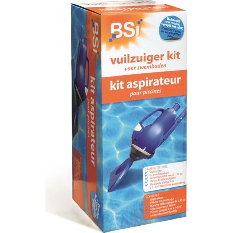 Aspirateur - Kit Prêt A l'Emploi (Complet) - Pour Piscine - Aspirateur - Tête - Manche - Tuyau - Adaptable Au Système De Filtration (La plupart) (1/5)