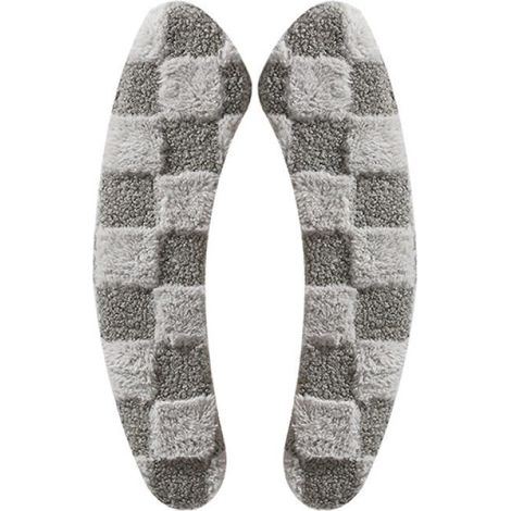 Dicke, weiche WC-Sitzauflagen, universell, selbstklebend und waschbar, für den Winter (grau)