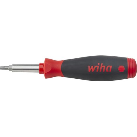 Jeu de tournevis Wiha PocketMax 8 pces avec jeu d'embouts escamotable (45292) I Jeu de tournevis magnétiques 1/4" avec magasin d'embouts I Fente / Phillips / Pozidriv / TORX (1/5)