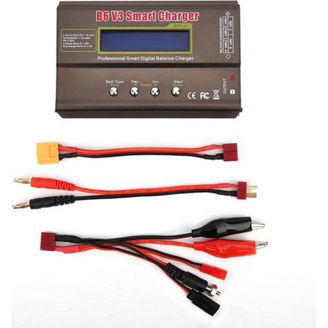 B6V3 80W Modellflugzeug-Akkuladegerät mit intelligentem digitalem Balancer DC11,0-18,0V (1/5)