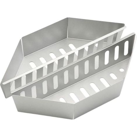 2Pcs Charcoal Basket Set For Outdoor Grilling, Heavy Duty Zinc Plated Tool For Cooking