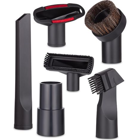 Staubsauger Aufsatz,Staubsauger Zubehör,Inklusive 2-in-1 Flachsaugkopf, Pferdehaar Rundbürste, T-förmige Bürste, Langer Flacher Saugkopf, Sofa Saugkopf, 32-35mm Adapter (1/5)