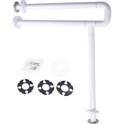 Nannigr 60cm Barre Dappui Wc Handicapé,avec Des Jambes,Barre D'appui De Sécurité Pliante Pour Toilettes,Barre D'appui Avec Un Anneau Lumineux, Verticale à 90°,barre D Appui (1/5)