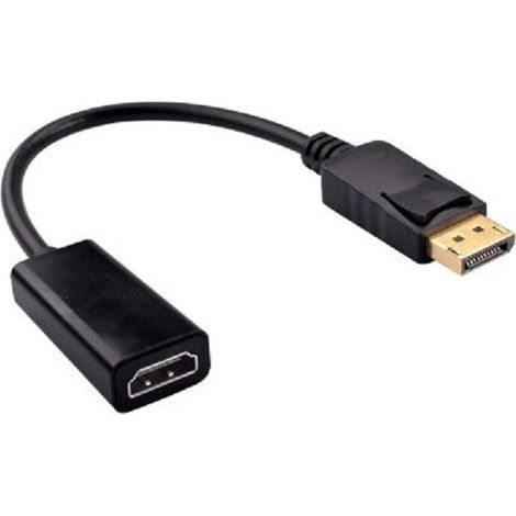 Un adaptateur DisplayPort vers HDMI, un convertisseur DP (DisplayPort) mâle vers HDMI femelle avec fonction audio, compatible avec Lenovo, Dell, HP, ASUS et autres marques. (1/4)