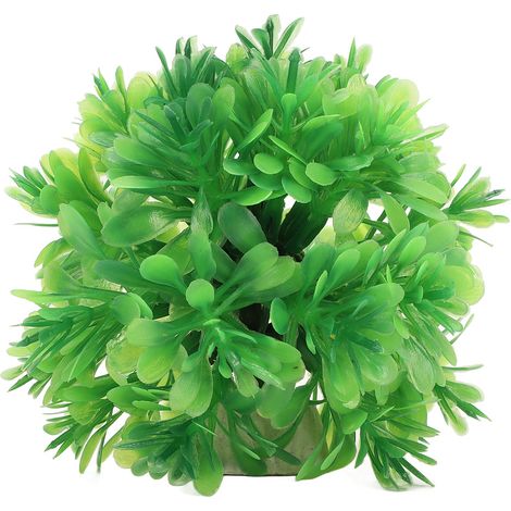 Boule d'herbe artificielle d'aquarium, inaltérable, décoration de paysage, verte, résine, 8 cm (1/5)