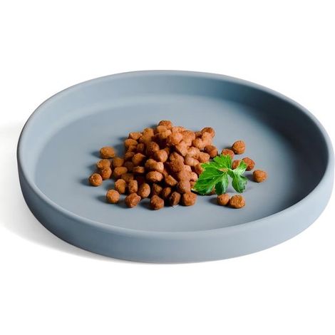 Arenero plano de silicona - Cuenco grande de silicona - Arenero - Comedero para gatos - Morado (1/5)
