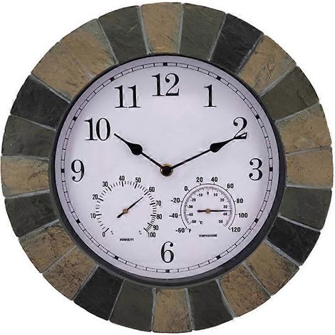 Wasserdichte Wanduhr mit Temperatur- und Feuchtigkeitsanzeige für Küche und Schlafzimmer