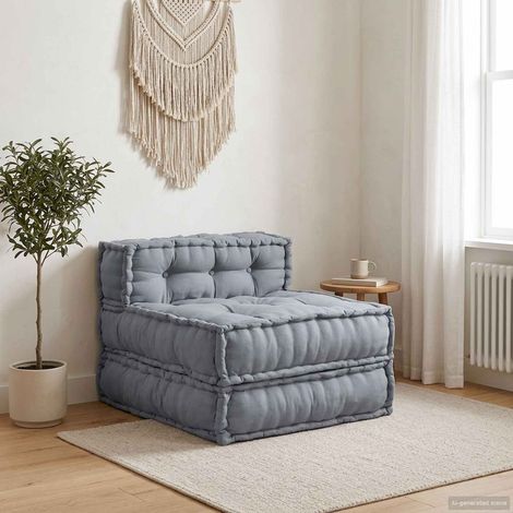 Modulare Sofagarnitur Grau 70 x 70 x 56 cm Stoff (1/5)