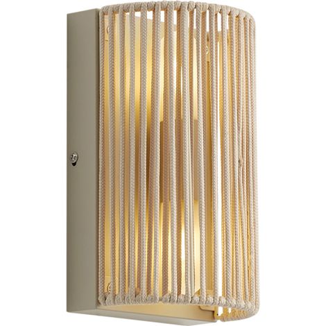 QAZQA Aplique Japandi Beige con Cuerda IP44 - Jayla (1/5)