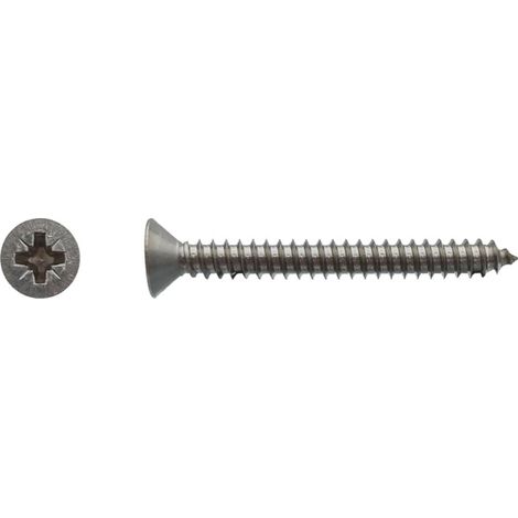 Vis à tôle tête fraisée Pozidriv® Inox A4 - 6,3 x 38,1 mm - BIVI