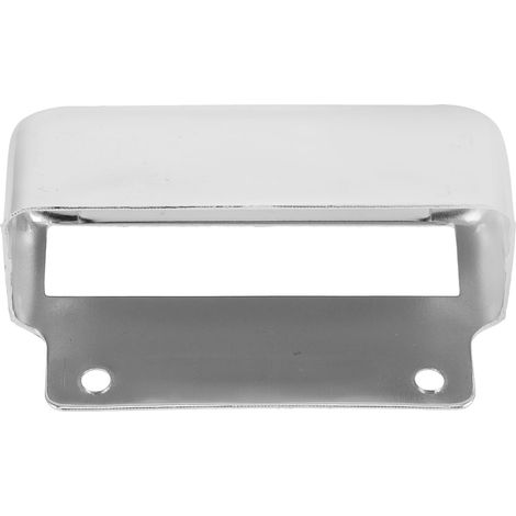 Plaque de Renfort de Porte en Acier Inoxydable Antivol Argenté Design 35-50mm, Coque Compacte à Fente de Verrou, Installation Simple pour Sécurité Domestique (1/5)